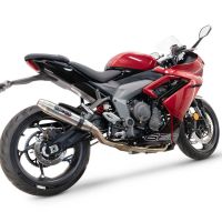 Exhaust compatible with Triumph Daytona 660 2023-2025, Deeptone Inox, Full system exhaust, including removable db killer 