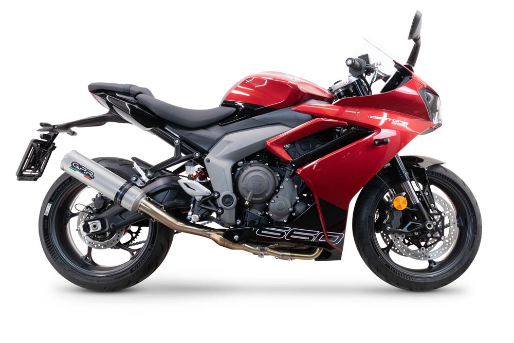 Exhaust compatible with Triumph Daytona 660 2023-2025, M3 Inox , Full system exhaust, including removable db killer 