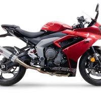 Exhaust compatible with Triumph Daytona 660 2023-2025, M3 Inox , Full system exhaust, including removable db killer 