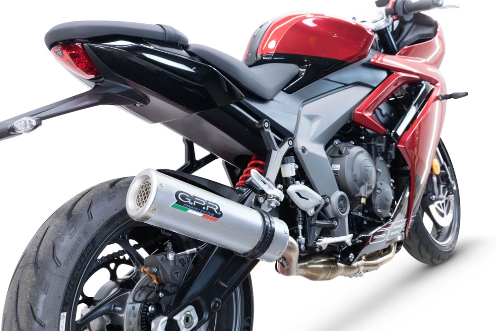 Exhaust compatible with Triumph Daytona 660 2023-2025, M3 Inox , Full system exhaust, including removable db killer 