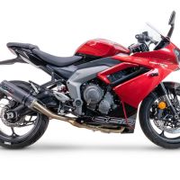 Exhaust compatible with Triumph Daytona 660 2023-2025, M3 Black Titanium, Full system exhaust, including removable db killer 