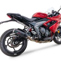 Exhaust compatible with Triumph Daytona 660 2023-2025, M3 Black Titanium, Full system exhaust, including removable db killer 