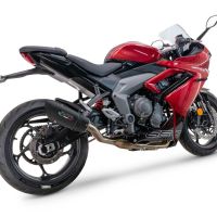 Exhaust compatible with Triumph Daytona 660 2023-2025, Gpe Ann. Black titanium, Full system exhaust, including removable db killer 