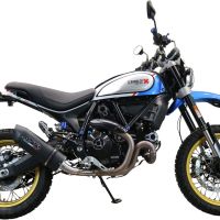 GPR exhaust compatible with Ducati Scrambler 803 2021-2022, Furore Evo4 Poppy, Slip-on exhaust including removable db killer, link pipe and catalyst,  EPA-compliant 