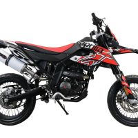 Exhaust compatible with Aprilia Rx 125 2021-2024, Albus Evo4, Slip-on exhaust including link pipe and removable db killer 