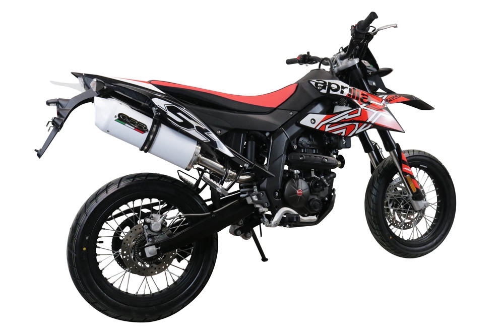 Exhaust compatible with Aprilia Rx 125 2021-2024, Albus Evo4, Slip-on exhaust including link pipe and removable db killer 