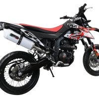 Exhaust compatible with Aprilia Rx 125 2021-2024, Albus Evo4, Slip-on exhaust including link pipe and removable db killer 