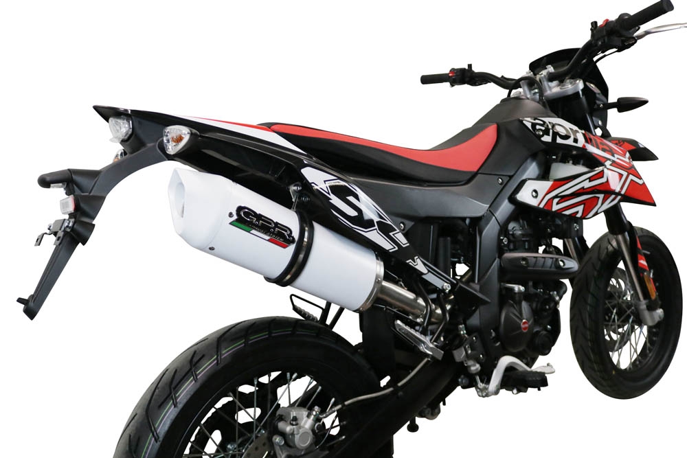 Exhaust compatible with Aprilia Rx 125 2021-2024, Albus Evo4, Slip-on exhaust including link pipe and removable db killer 