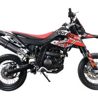 Exhaust compatible with Aprilia Rx 125 2021-2024, Furore Evo4 Poppy, Slip-on exhaust including link pipe and removable db killer 