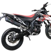 Exhaust compatible with Aprilia Rx 125 2021-2024, Furore Evo4 Poppy, Slip-on exhaust including link pipe and removable db killer 