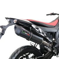 Exhaust compatible with Aprilia Rx 125 2021-2024, Furore Evo4 Poppy, Slip-on exhaust including link pipe and removable db killer 