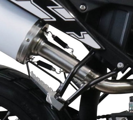 Exhaust compatible with Aprilia Sx 125 2021-2024, Furore Evo4 Nero, Slip-on exhaust including link pipe and removable db killer 