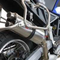 Exhaust compatible with Aprilia Tuareg 660 2021-2024, Dual Inox, Slip-on exhaust including removable db killer and link pipe 