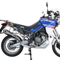 Exhaust compatible with Aprilia Tuareg 660 2021-2024, GP Evo4 Poppy, Slip-on exhaust including removable db killer and link pipe 
