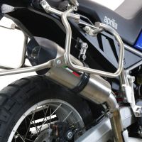 Exhaust compatible with Aprilia Tuareg 660 2021-2024, GP Evo4 Titanium, Slip-on exhaust including removable db killer and link pipe 