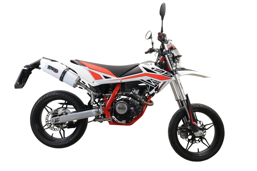 Exhaust compatible with Beta RR 125 4T Enduro 2019-2020, Albus Evo4, Slip-on exhaust including link pipe and removable db killer 