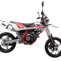 Exhaust compatible with Beta RR 125 4T Enduro 2019-2020, Albus Evo4, Slip-on exhaust including link pipe and removable db killer 