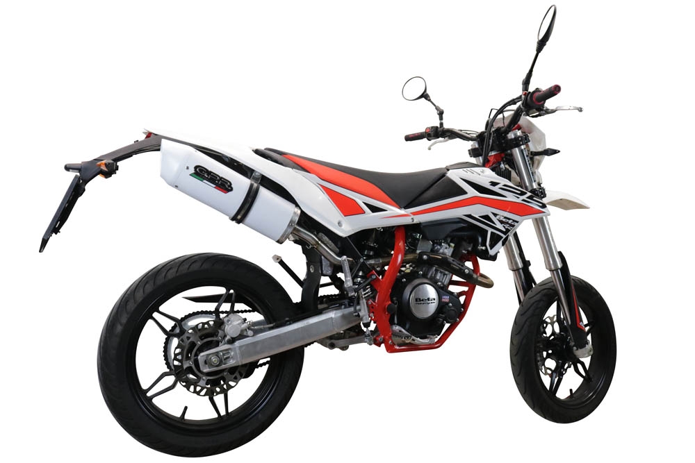 Exhaust compatible with Beta RR 125 4T Enduro 2019-2020, Albus Evo4, Slip-on exhaust including link pipe and removable db killer 