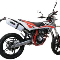 Exhaust compatible with Beta RR 125 4T Enduro 2019-2020, Albus Evo4, Slip-on exhaust including link pipe and removable db killer 