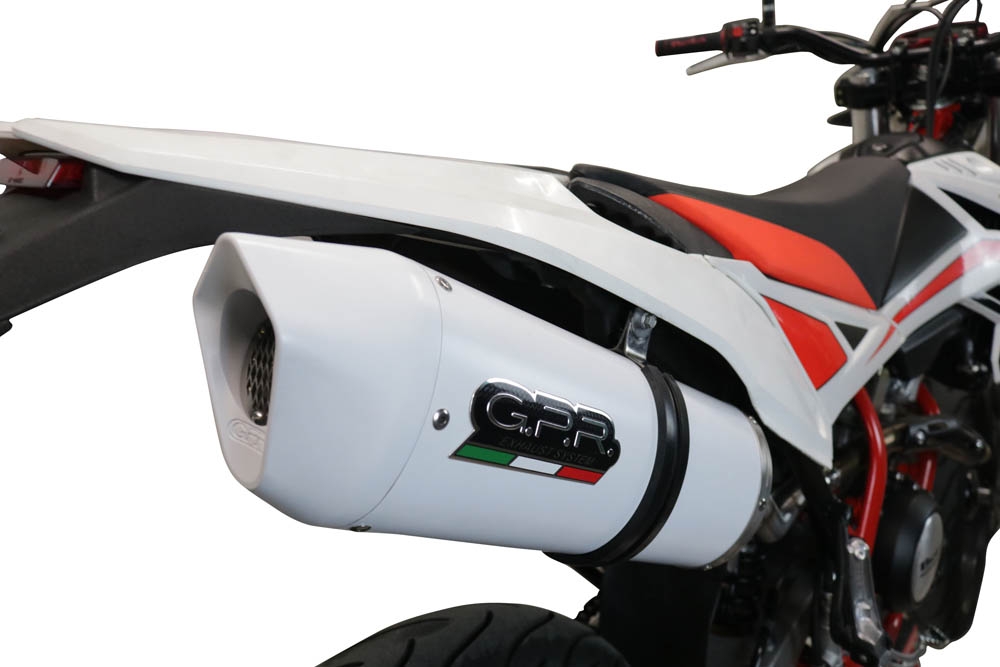 Exhaust compatible with Beta RR 125 4T Enduro 2019-2020, Albus Evo4, Slip-on exhaust including link pipe and removable db killer 