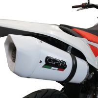Exhaust compatible with Beta RR 125 4T Enduro 2019-2020, Albus Evo4, Slip-on exhaust including link pipe and removable db killer 