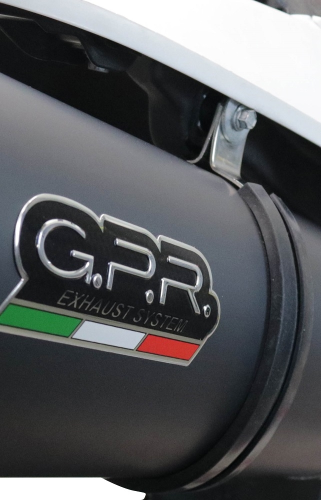 Exhaust compatible with Beta RR 125 4T Enduro 2019-2020, Furore Evo4 Nero, Slip-on exhaust including link pipe and removable db killer 
