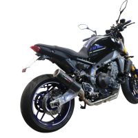 Exhaust compatible with Yamaha FJ-09 2021-2023, M3 Black Titanium, Full system exhaust including removable db killer and catalyst 