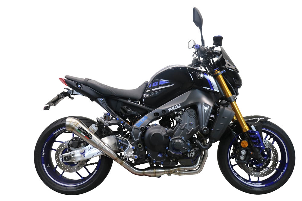 Exhaust compatible with Yamaha FJ-09 2021-2023, Powercone Evo, Full system exhaust including removable db killer and catalyst 