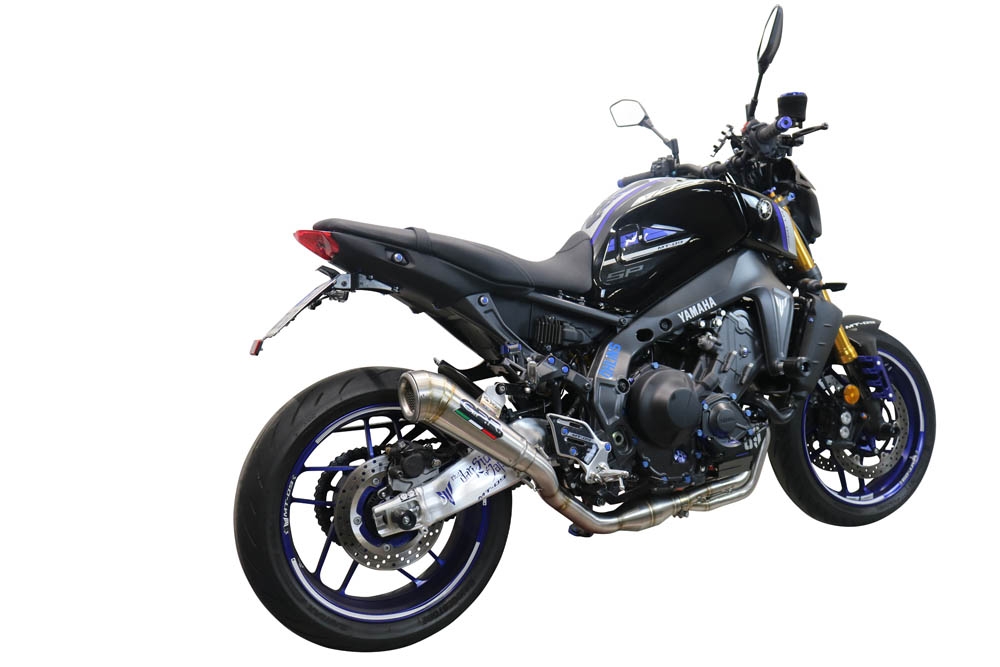 Exhaust compatible with Yamaha FJ-09 2021-2023, Powercone Evo, Full system exhaust including removable db killer and catalyst 