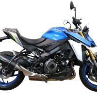 Exhaust compatible with Suzuki GSX-S1000 2015-2016, Furore Poppy, Slip-on exhaust including removable db killer and link pipe 