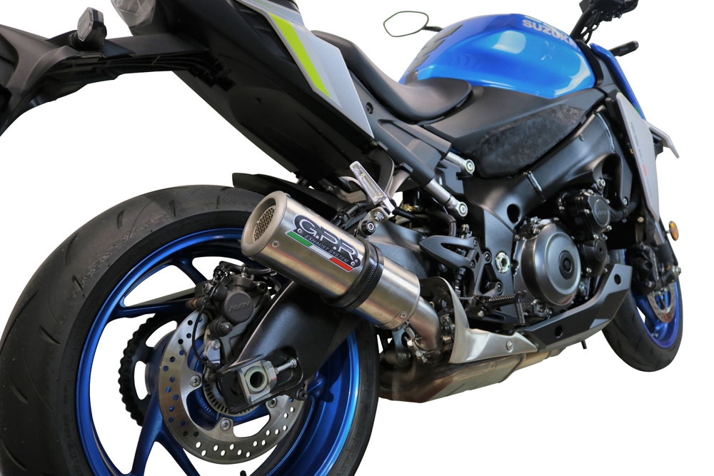 Exhaust compatible with Suzuki GSX-S1000GX 2024-2025, M3 Inox , Slip-on exhaust including removable db killer and link pipe, EPA-compliant 