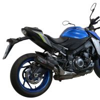 Exhaust compatible with Suzuki GSX-S1000GX 2024-2025, M3 Black Titanium, Slip-on exhaust including removable db killer and link pipe, EPA-compliant 