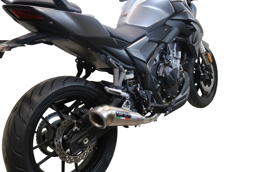 Exhaust compatible with Voge 500R 2021-2024, Powercone Evo, Slip-on exhaust including link pipe 