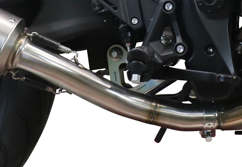 Exhaust compatible with Voge 500DSX 2021-2024, M3 Black Titanium, Slip-on exhaust including link pipe 
