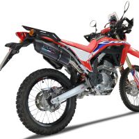 GPR exhaust compatible with  Honda Crf 300L / Rally 2021-2025, Furore Poppy, Slip-on exhaust, including link pipe and removable db killer 