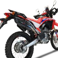 GPR exhaust compatible with  Honda Crf 300L / Rally 2021-2025, Furore Poppy, Slip-on exhaust, including link pipe and removable db killer 