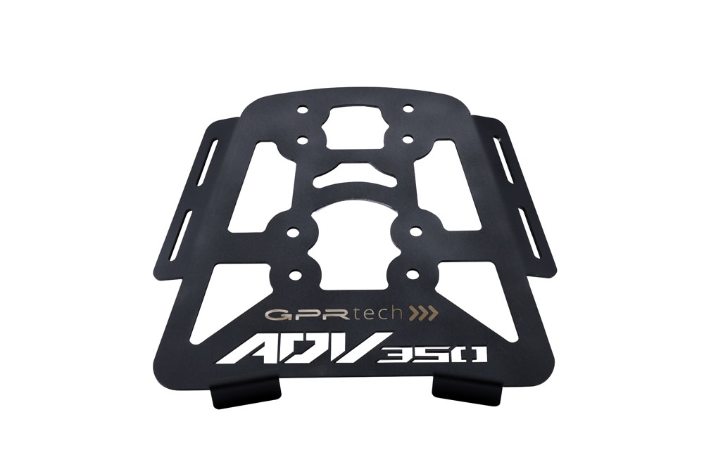 GPR TECH compatible with  Honda Forza 300 2018/2023 GPR TECH Specific fitting plate Top Case ALPITECH 26 LT compatible with original luggage rack,stainless steel made with 4 anchor points