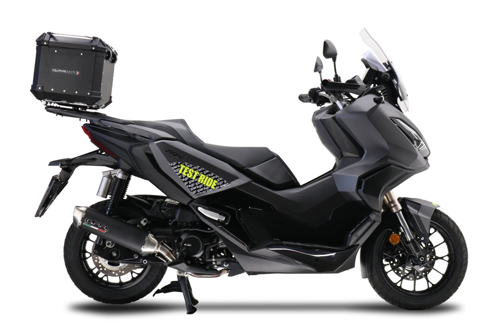 Exhaust compatible with Honda Forza 350 2021-2024, Pentascooter, Slip-on exhaust including link pipe and removable db killer 