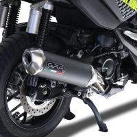 Exhaust compatible with Honda Forza 350 2021-2024, Pentascooter, Slip-on exhaust including link pipe and removable db killer 