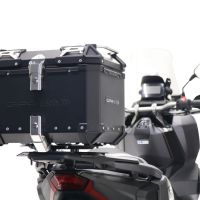 Baúl GPR TECH compatible con  Honda Forza 125 2015/2023 Baúl Alpi-Tech en aluminio, color negro con placa específica incluida Capacidad Litros 45
