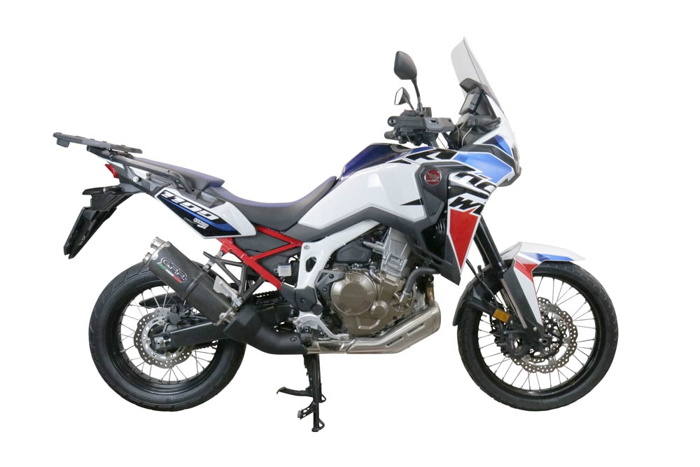 Exhaust compatible with Honda CRF1100L Africa Twin 2020-2025, Dual Poppy, Slip-on exhaust including removable db killer and link pipe 