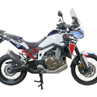 Exhaust compatible with Honda CRF1100L Africa Twin 2020-2025, Dual Poppy, Slip-on exhaust including removable db killer and link pipe 