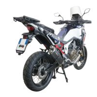 Exhaust compatible with Honda CRF1100L Africa Twin 2020-2025, Dual Poppy, Slip-on exhaust including removable db killer and link pipe 