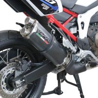 Exhaust compatible with Honda CRF1100L Africa Twin 2020-2025, Dual Poppy, Slip-on exhaust including removable db killer and link pipe 