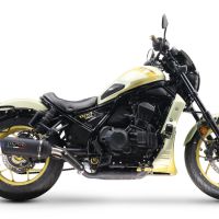 Exhaust compatible with Honda Rebel 1100 2021-2024, Ghisa , Slip-on exhaust including removable db killer and link pipe 