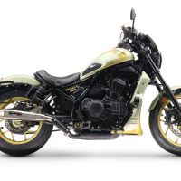 Exhaust compatible with Honda Rebel 1100 2021-2024, Ultracone, Slip-on exhaust including removable db killer and link pipe 