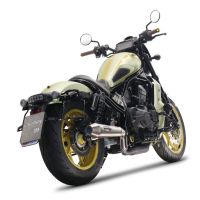 Exhaust compatible with Honda Rebel 1100 2021-2024, Ultracone, Slip-on exhaust including removable db killer and link pipe 