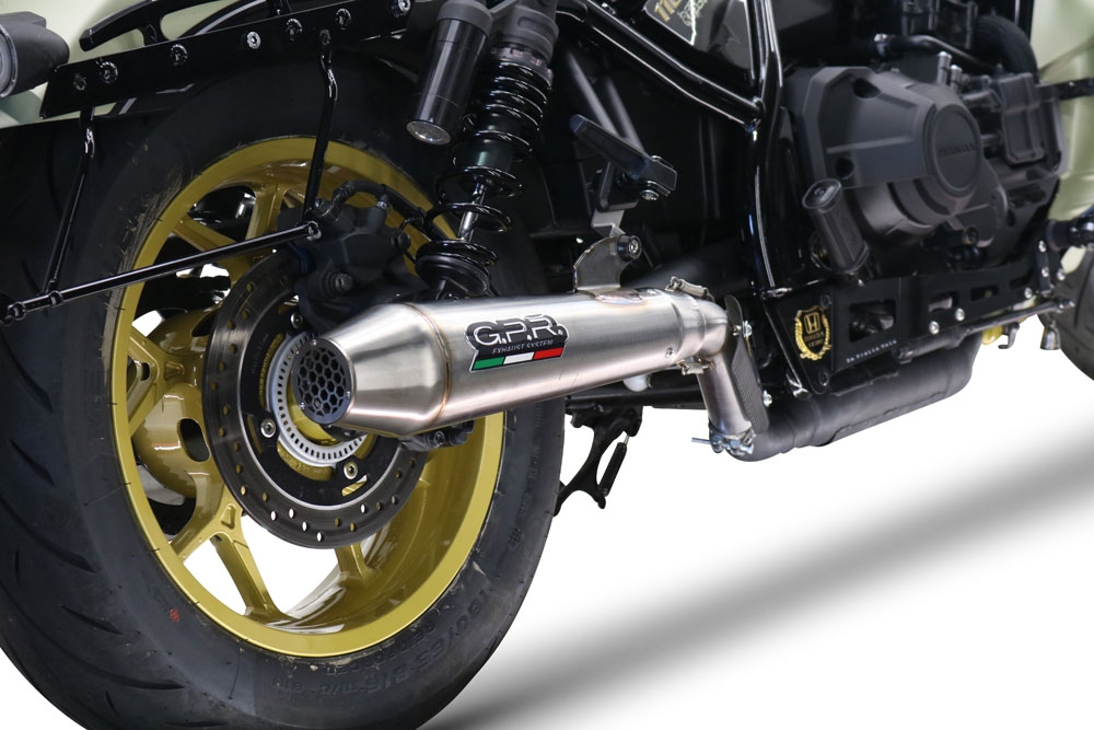 Exhaust compatible with Honda Rebel 1100 2021-2024, Ultracone, Slip-on exhaust including removable db killer and link pipe 