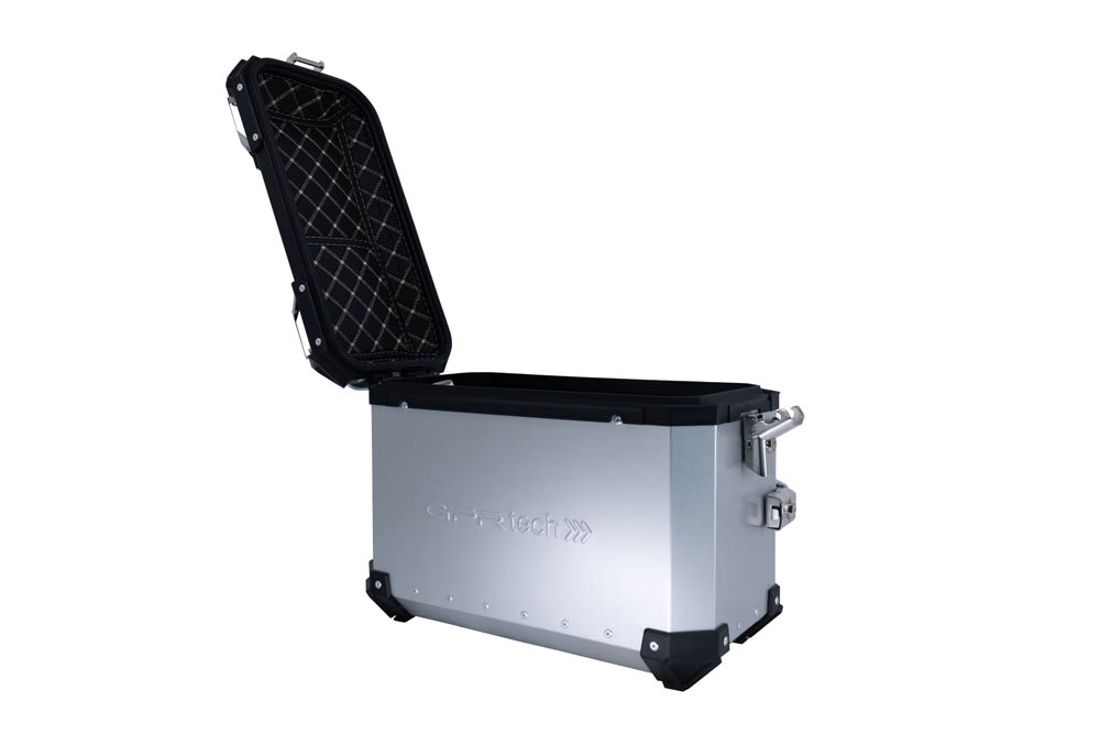 GPR TECH compatible with  Kawasaki Versys 650 2015/2016 e3 GPR TECH Pair of side cases aluminum made, silver color with specific pannier holder Capacity 38 LT. + 38 LT.