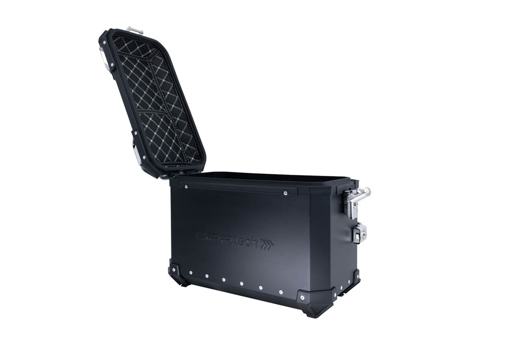 GPR TECH compatible with  Kawasaki Versys 650 2021/2022 e5 GPR TECH Pair of side cases aluminum made, black color with specific pannier holder Capacity 38 LT. + 38 LT.